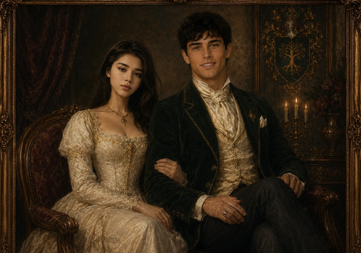 Formal portrait of Gabrielle and Chase Carmichael